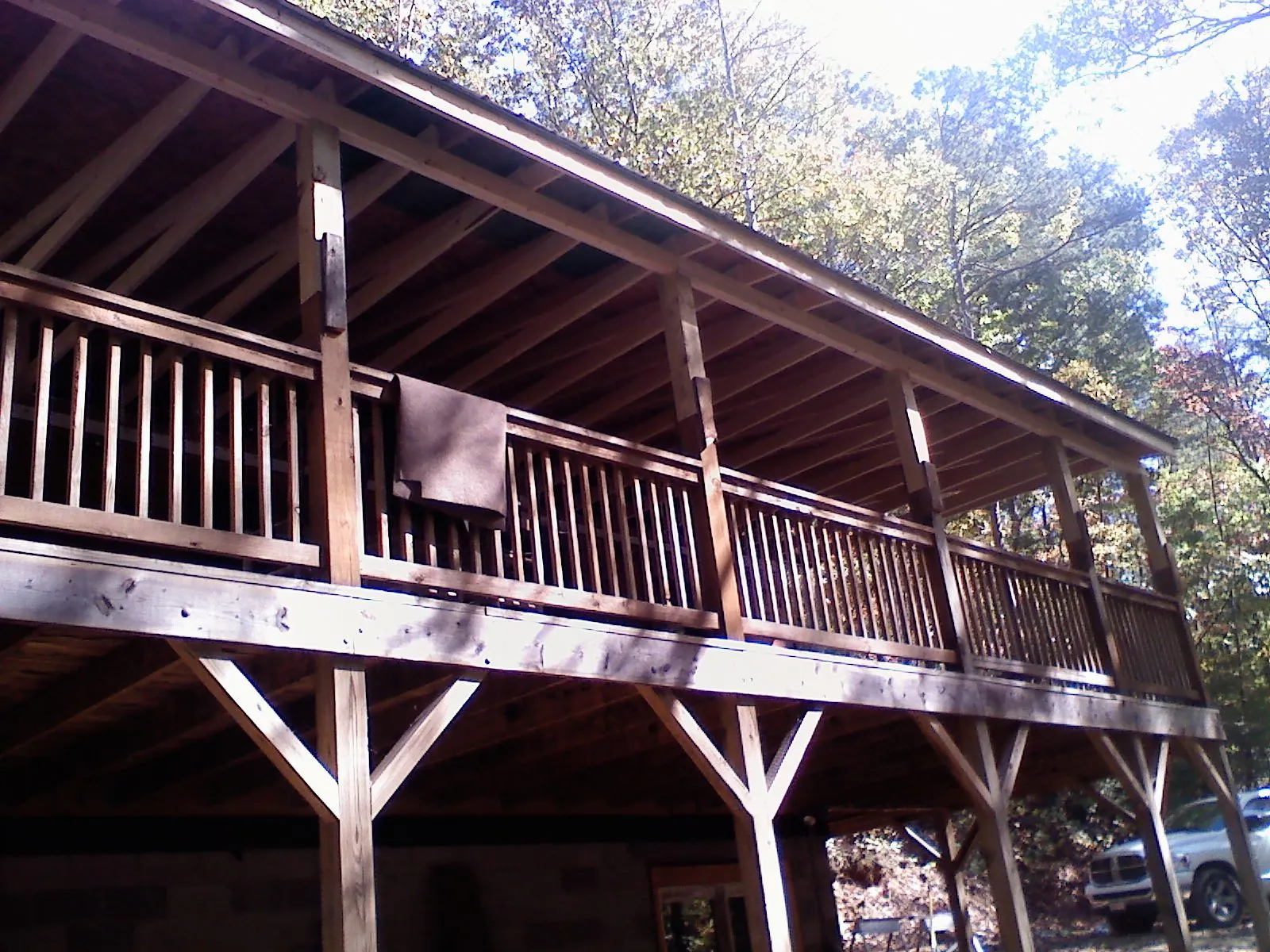 Timber framing under a new elevated porch and deck — Roof Leak Repair in Pennsauken by Roofing Brothers